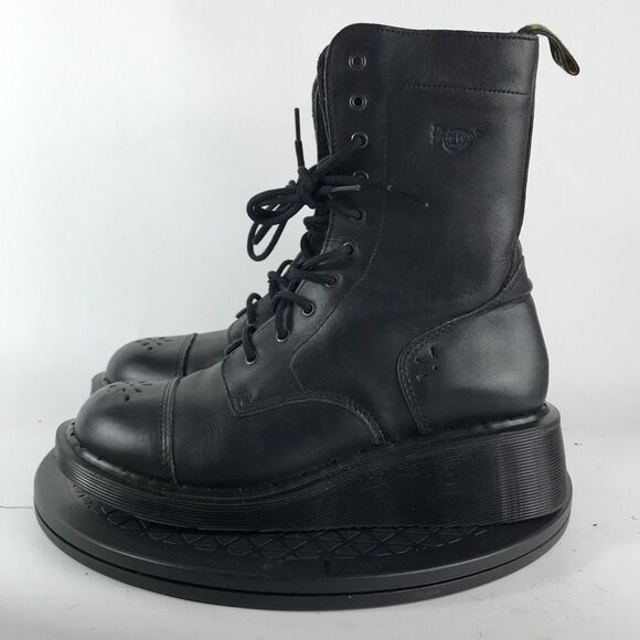 Dr. Martens MIE Daisy Y2K Cap Toe Wedge 10-Eye Black Boots Women’s Size 5 - Picture 8 of 12